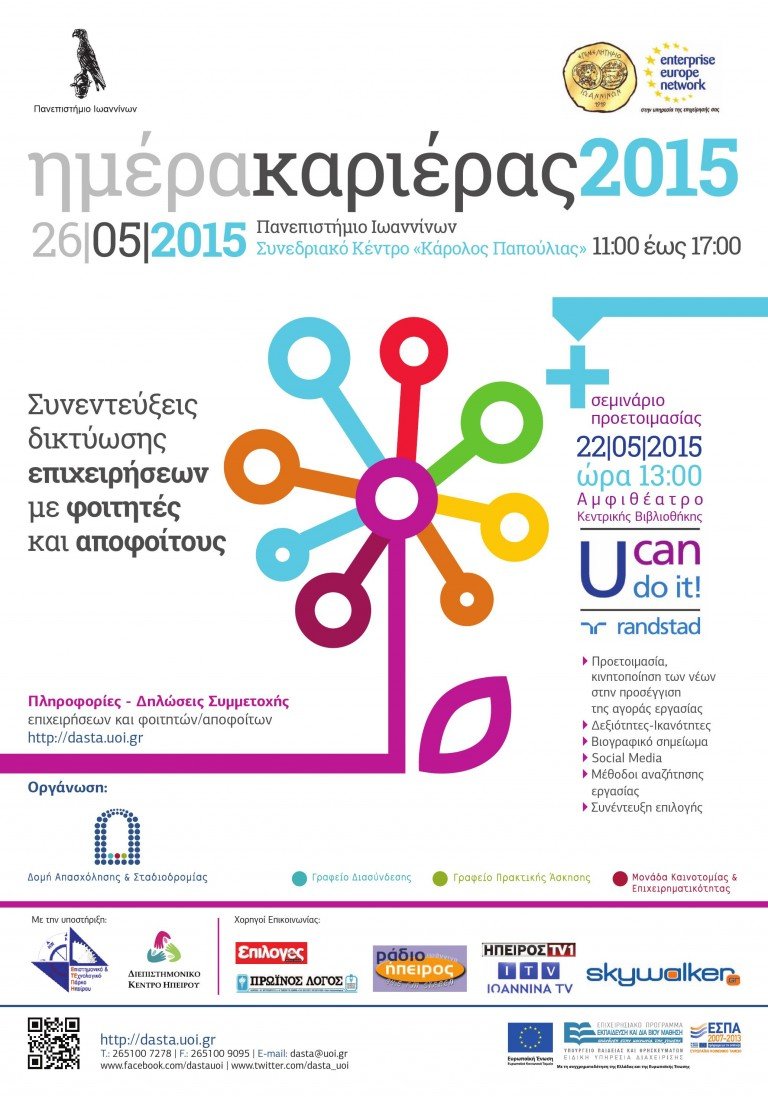 Πανεπιστήμιο Ιωαννίνων: Ημέρα Καριέρας 2015