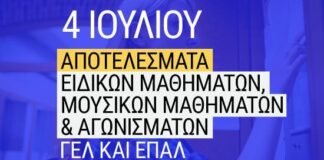 Ανακοίνωση των βαθμολογιών ειδικών και μουσικών μαθημάτων και των βαθμών επίδοσης στις πρακτικές δοκιμασίες για τα ΤΕΦΑΑ των υποψηφίων Πανελλαδικών Εξετάσεων ΓΕΛ και ΕΠΑΛ 2025