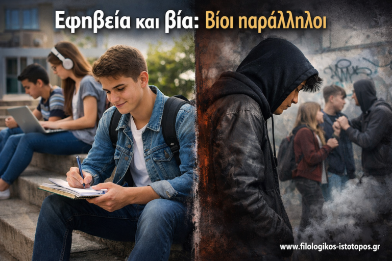 Νεοελληνική Γλώσσα & Λογοτεχνία Α´ Λυκείου: Εφηβεία και βία: Βίοι παράλληλοι (Κριτήριο Αξιολόγησης)