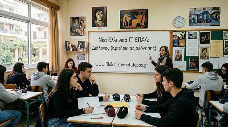 Νέα Ελληνικά Γ´ ΕΠΑΛ: Διάλογος (Κριτήριο αξιολόγησης)