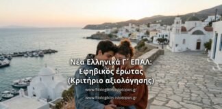 Νέα Ελληνικά Γ´ ΕΠΑΛ: Εφηβικός έρωτας (Κριτήριο αξιολόγησης)