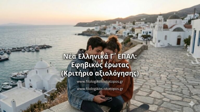 Νέα Ελληνικά Γ´ ΕΠΑΛ: Εφηβικός έρωτας (Κριτήριο αξιολόγησης)