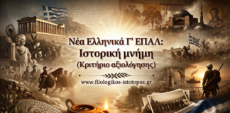 Νέα Ελληνικά Γ´ ΕΠΑΛ: Ιστορική μνήμη (Κριτήριο αξιολόγησης)