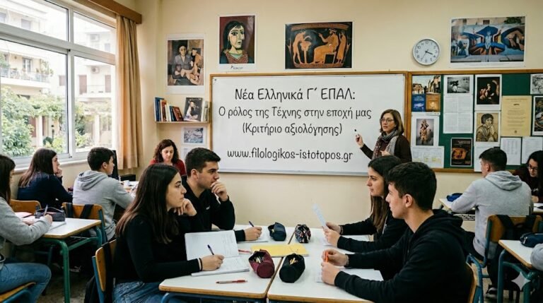 Νέα Ελληνικά Γ´ ΕΠΑΛ: Ο ρόλος της Τέχνης στην εποχή μας (Κριτήριο αξιολόγησης)