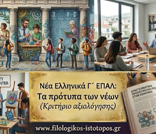 Νέα Ελληνικά Γ´ ΕΠΑΛ: Πρότυπα νέων (Κριτήριο αξιολόγησης)