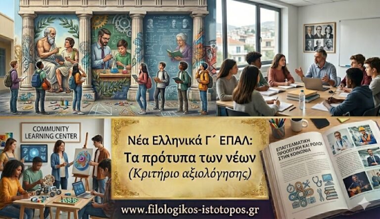 Νέα Ελληνικά Γ´ ΕΠΑΛ: Πρότυπα νέων (Κριτήριο αξιολόγησης)