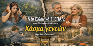 Νέα Ελληνικά Γ´ ΕΠΑΛ: Χάσμα γενεών (Κριτήριο αξιολόγησης)