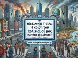 Νέα Ελληνικά Γ´ ΕΠΑΛ: Η κρίση του πολιτισμού μας (Κριτήριο αξιολόγησης)