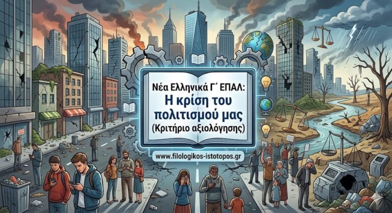 Νέα Ελληνικά Γ´ ΕΠΑΛ: Η κρίση του πολιτισμού μας (Κριτήριο αξιολόγησης)