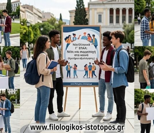 Νέα Ελληνικά Γ´ ΕΠΑΛ: Νέοι και συμμετοχή στα κοινά (Κριτήριο αξιολόγησης)