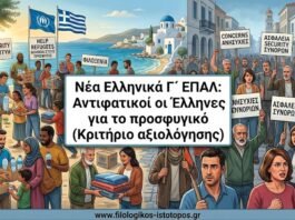Νέα Ελληνικά Γ´ ΕΠΑΛ: Αντιφατικοί οι Έλληνες για το προσφυγικό (Κριτήριο αξιολόγησης)